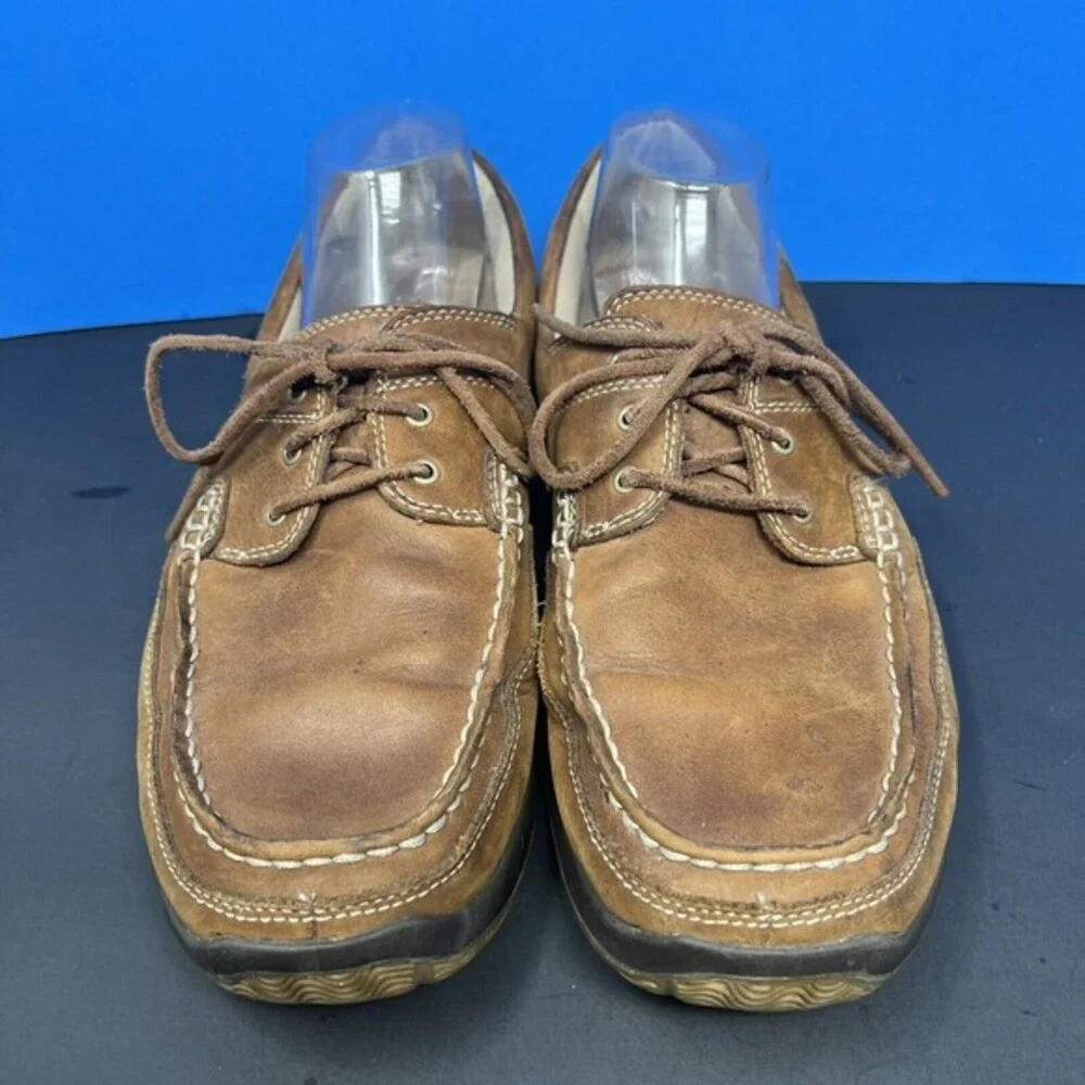 Timberland Earthkeepers Cupsole 3 Eye Brown Leather Men's 11.5‎ Boat Shoes 72565